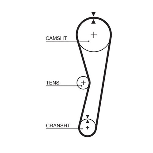 Gates timing belt - belt, 104