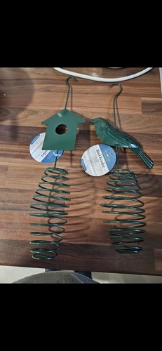 Pair metal hanging bird - pair, of