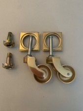 PAIR BRASS VINTAGE OLD