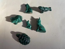 1. Collection Of Small Malachite Animals.