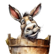 8x Sticker Donkey Car Sticker
