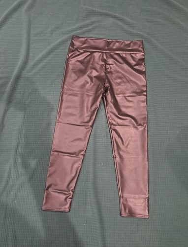 Black wet look leggings - xl,