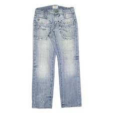 ENERGIE Mens Relaxed Jeans Blue Denim W32 L34 Casual Zip Closure