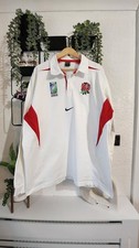 Vintage Nike England Rugby World Cup 2003 Shirt XXL Rare Embroidered Long Sleeve