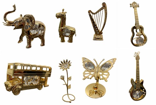 Gold plated with swarovski - plated,