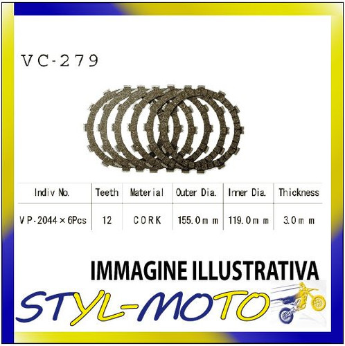 Clutch cork disc kit vesrah - disc,