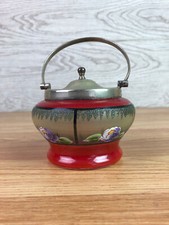 Painted Glass Sugar Bowl With