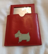 Radley London Red Leather Handbag with Mirror and Sleeve Preloved