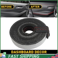 Car Dashboard Decor Line Strip 2M Red Sticker Moulding Trim Accessories Leather