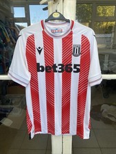 STOKE CITY FC ENGLAND 2022/2023 HOME FOOTBALL SHIRT JERSEY LARGE MACRON
