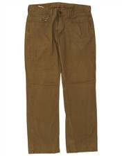 LEVI'S Mens 514 Straight Jeans W36 L32 Khaki Cotton AE08