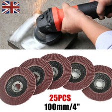 25pcs 100mm Angle Grinder Flap Discs 80 Grits Grinding Sanding Wheel 4" UK