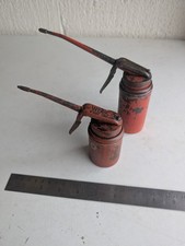 2 Vintage Metal Wesco Oil Cans
