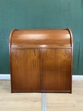 Mid Century Danish 🇩🇰 Teak Sideboard/Secretary Roll Top Desk-Courier