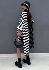 Ladies Black White  Blouse