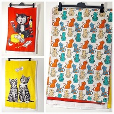 Ulster Weavers Cat Tea Towels + More, New Without Tags, 100% Linen, Cartoon, x6