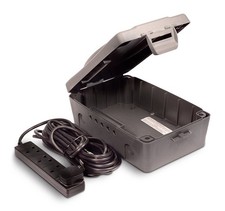 Masterplug Outdoor Electric Box with Extension Lead 4 Gang 10m Weatherproof IP54