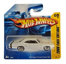 HOT WHEELS 2008 FIRST EDITIONS 05/40 '69 DODGE CORONET SUPER BEE WHITE #005