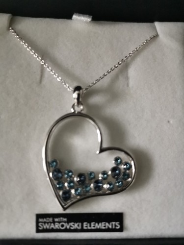 Silver heart necklace with