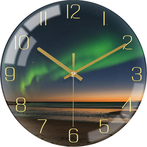 Silent glass wall clock - silent,