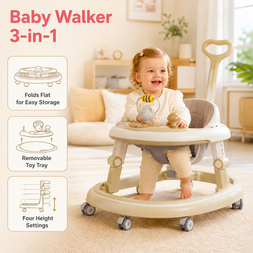 Foldable baby walker 1 - foldable, 3-in-1