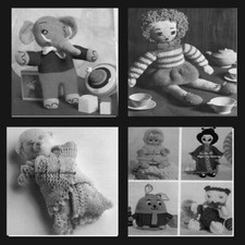 OVER 100 Vintage Knitting Patterns  Toys/Dolls COLLECTION ON CD