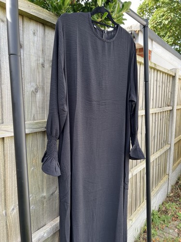 Black abaya dress maxi - black,