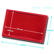 Red COIN TRAY for Display Coins or Medals   - Compartment Size 297 x 190 mm (P1)