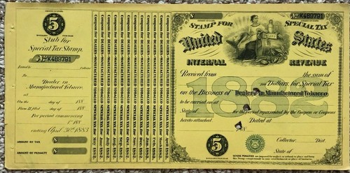 Special tax revenue stamp - tax,