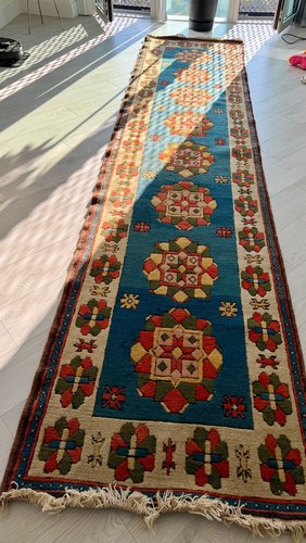 Vintage turkish carpet runner - turkish,
