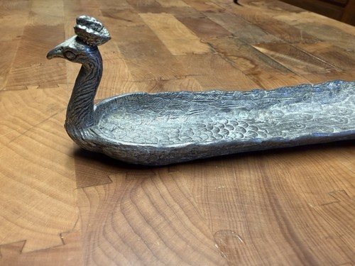 Antique royal pewter peacock - antique,
