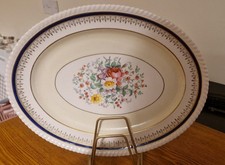 Johnson Brothers Old English Pastel Yellow with Central Floral Design 14 Inch