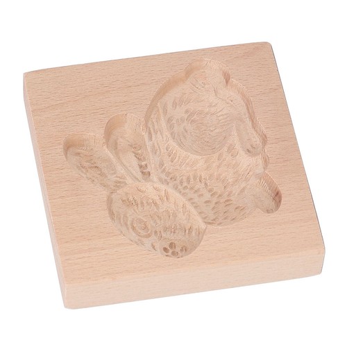 Wooden cookie mould beechwood - wooden,