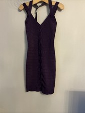 Karen Millen Purple Bandage Bodycon Dress - Size 1
