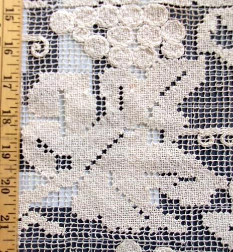 Antique lace table runner - table,