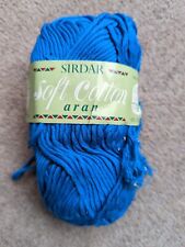 19x 50g Sirdar Soft Cotton aran 100% Royal Blue