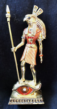 Egyptian Figure Metal - Gold Colour & Coloured Detail -  11 cm Tall - Excellent
