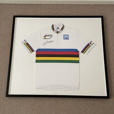 Eddy Merckx Signed World Championship Cycling Jersey Professionally Framed 