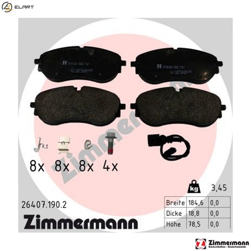 Brake pad set disc - brake,