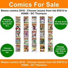 Beano comics 2016 - Choose issues from list #3815 to #3865 - DC Thomson