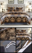 Stunning King size Damask &Jacquard  Duvet cover bed set