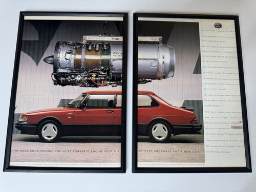 Framed 1988 original saab - saab, 900