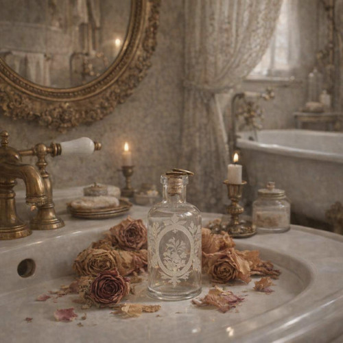 French antique etched glass - french,