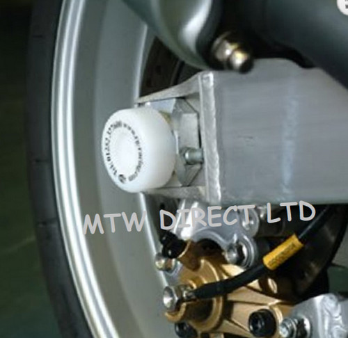 Racing white swingarm - r&g,