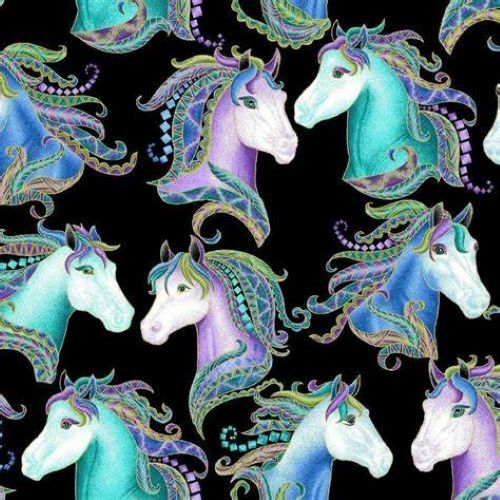 Fat quarter horsen around - 'horsen, around'