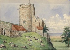 Lympne Castle Kent Watercolour