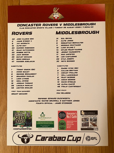 Doncaster rovers - rovers, v
