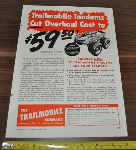 1950 trailmobile trailer - trailmobile,