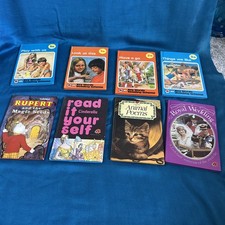 8 Vintage Ladybird Books 1980’s reading scheme poems Cinderella Rupert poems
