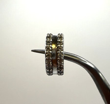 Genuine Pandora Double Lined Pave Clip Charm #798422C01 S925 ALE RRP £40